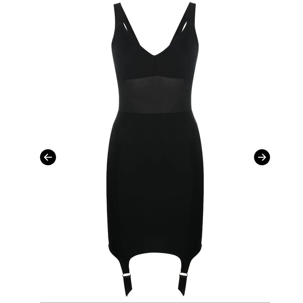 Murmur Dress Grid Underdress Black Sheer Bodycon Garter Black‎ Sweetheart Mini M
